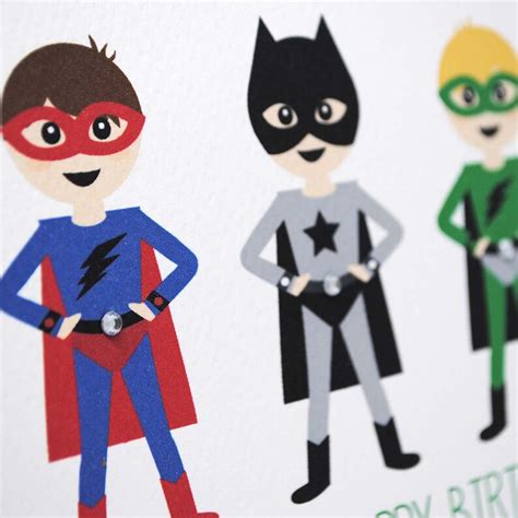 Birthday Card Boy Superheroes Birthday Card Superhero - Etsy