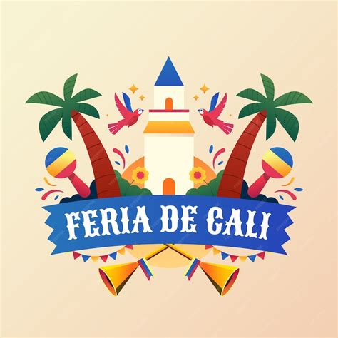 Premium Vector | Gradient feria de cali illustration