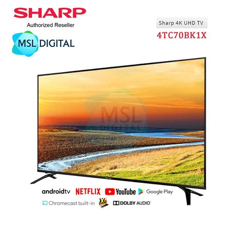 SHARP AQUOS 70 Inch 4K UHD Android TV - 4TC70BK1X - MSL Digital Online ...