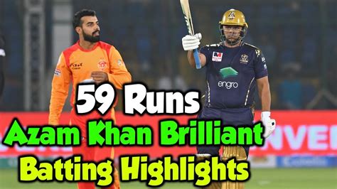 Azam Khan Brilliant Batting Highlights | HBL PSL 2020|MB2 - YouTube