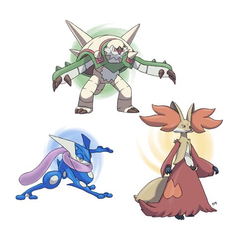 Pokemon X/Y Starters' Final Evolutions by CODE-umb87 on DeviantArt