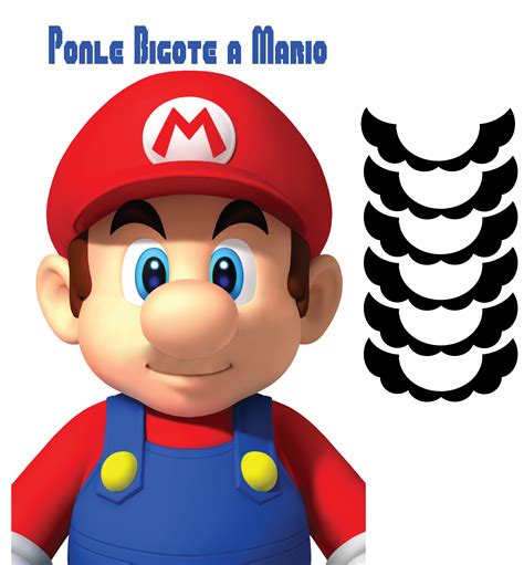 juego ponle el bigote a mario Mario Bros Birthday Party Ideas, Mario ...