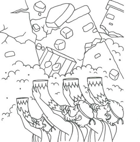 Walls Of Jericho Coloring Pages