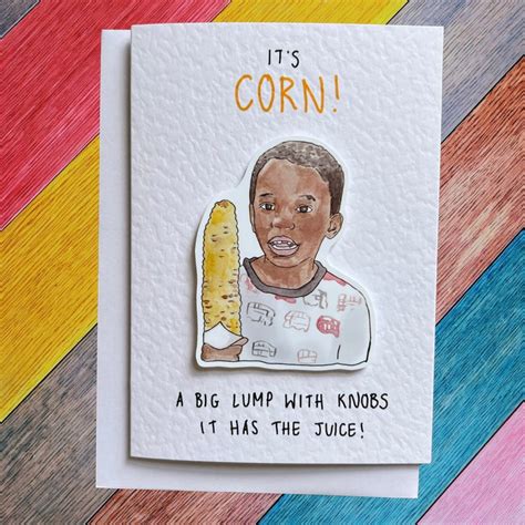 Its Corn Meme Card Corn Kid - Etsy