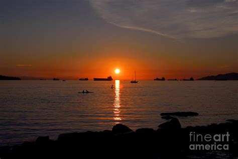 Vancouver English Bay Sunset 3 Photograph by Terry Elniski - Fine Art America