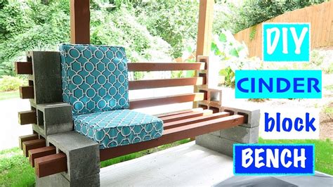 DIY‼️EASY URBAN CHIC~ CINDER BLOCK BENCH☀️ - YouTube