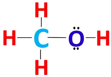 CH3OH lewis structure, molecular geometry, hybridization, bond angle