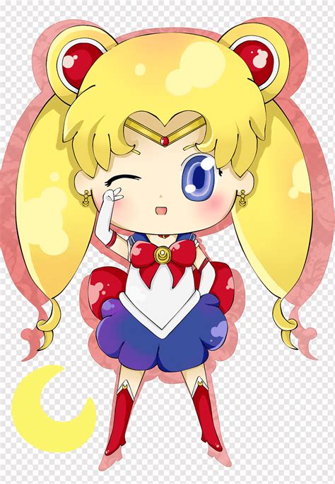 Cute Chibi Sailor Moon Characters Clipart Instant Download, PNG File ...