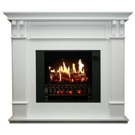 MagikFlame Most Realistic Electric Fireplaces - Trinity White Electric ...