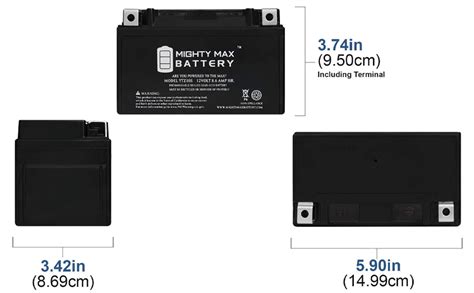 Amazon.com: Mighty Max Battery YTZ10S 12V 8.6AH Replacement Battery for ...