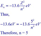 Calculation Of Energy Of Electron