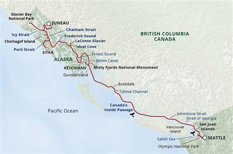 UNCA-Alaska-Inside-Passage-Glacier-Bay-Wilderness-Cruise-Itinerary-Map ...