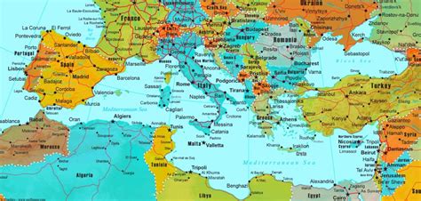 Printable Map Of The Mediterranean Sea Area - Free Printable Maps