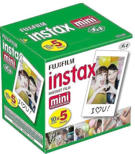 Snapklik.com : Fujifilm Instax Mini Instant Film, 10 Sheets5 Pack