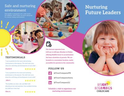 Child Care & Early Education Brochure Template