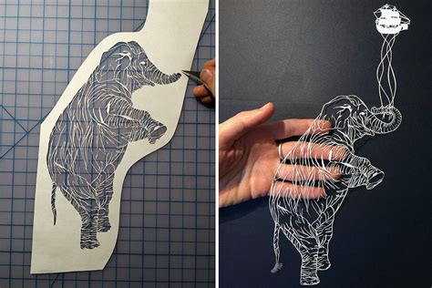 Amazing Drawings Are Actually Made Of Insanely Complex Cut Paper ...