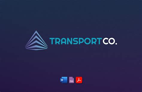 Transport and Logistics Tech-Driven Transportation Logo Template in Word, PNG, PDF - Download ...
