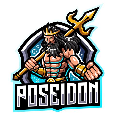 Poseidon Mascot Logo – GraphicsFamily