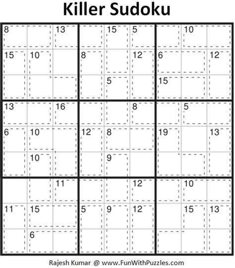 Killer Sudoku Puzzle (Fun With Sudoku #376)