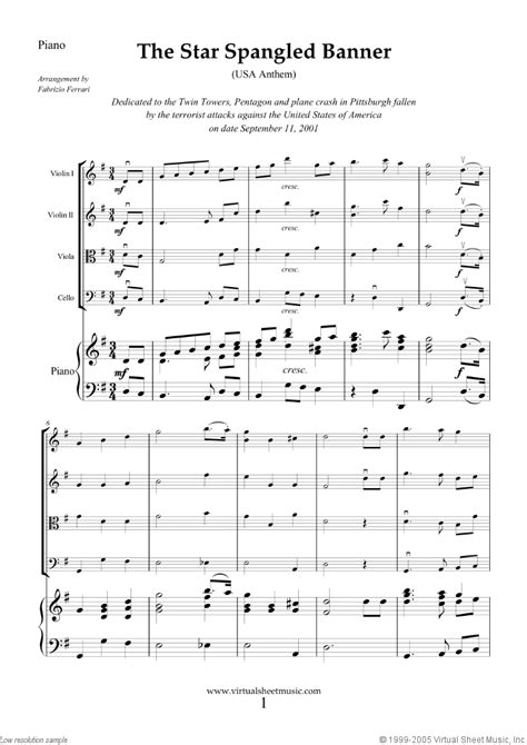 national anthem - PDF free sheet music