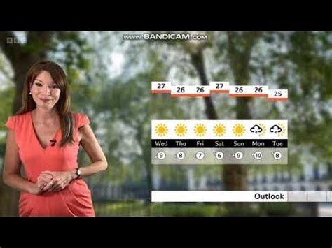 Elizabeth Austen Rizzini the weather presenter on BBC London news in a pink dress - YouTube