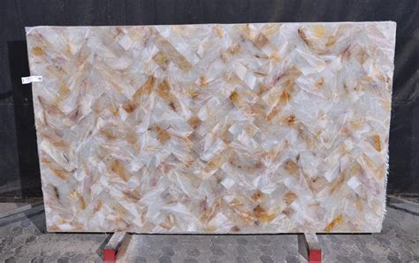 Exclusive Crystal Quartzite Stone Slabs Polished White Quartzite Slabs