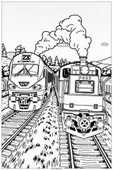 52 Train coloring Pages Free PDF & PNG Printables sketch template