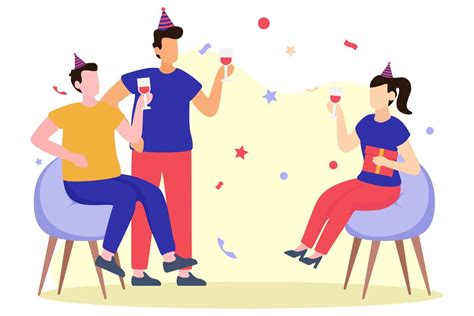 Birthday Party Flat Design Illustration 16968699 Vector Art at Vecteezy