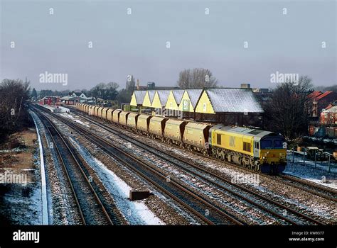 An ARC owned class 59 diesel locomotive number 59103 'Village of Mells' hauling a train of ...