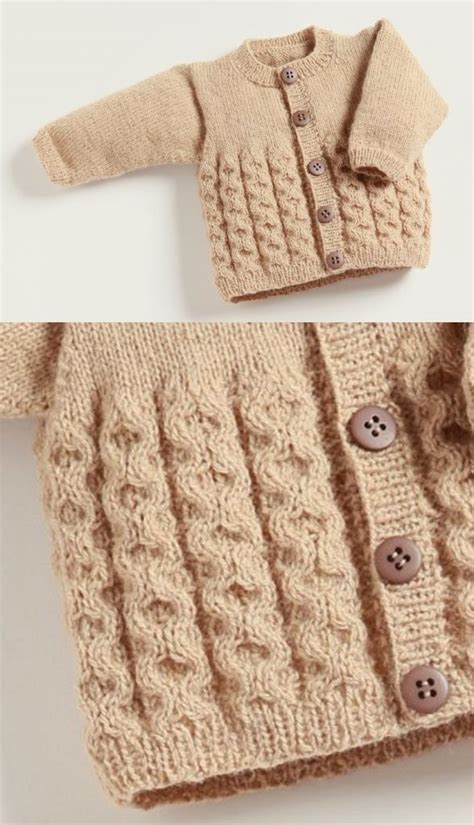 Free Knitting Pattern Baby Cardigan with Cables - Knitting Bee