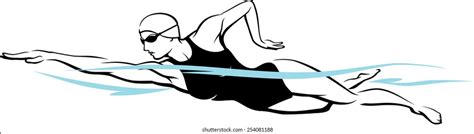 Swimmer Girl Stock Vectors, Images & Vector Art | Shutterstock