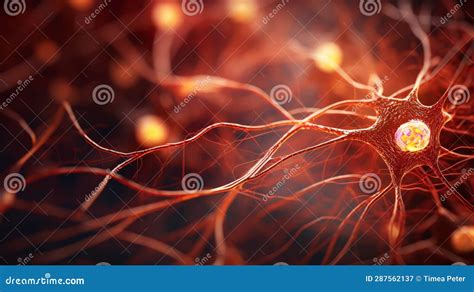 Macro Image of Nerves, Neurons Firing Microscope Stock Illustration ...