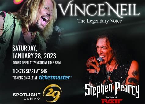 VINCE NEIL And STEPHEN PEARCY To Perform MÖTLEY CRÜE And RATT Classics At California Concert ...