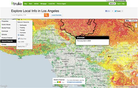 Worried about wildfires or floods? Trulia heat maps help find safest ...