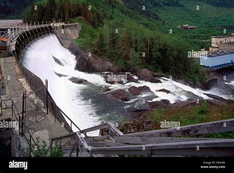 Ocean Falls, BC, British Columbia, Canada - Hydro Power Dam at Old Pulp ...