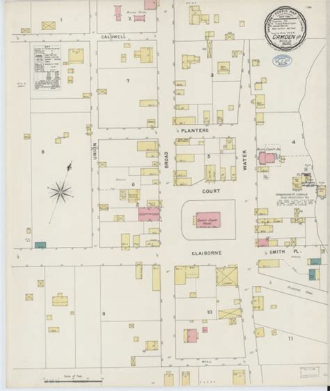 Camden, Alabama 1894 - Old Map Alabama Fire Insurance Index - OLD MAPS