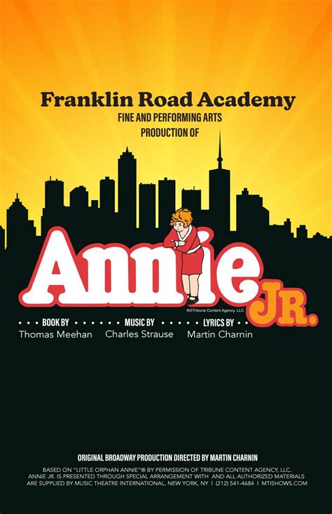 Annie Jr. Playbill by Franklin Road Academy - Issuu