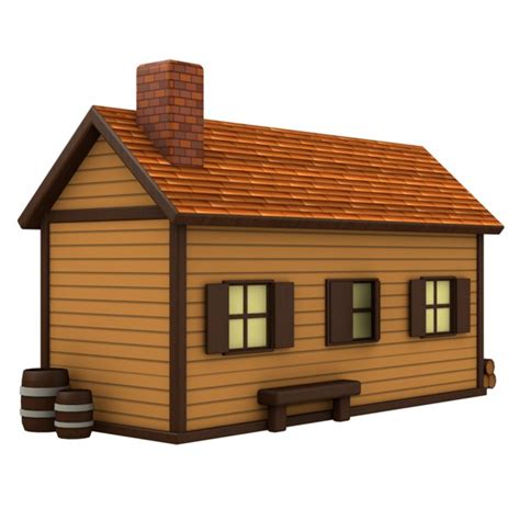 Cartoon wood house 3D - TurboSquid 1407891