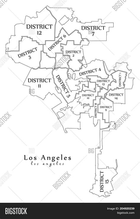 Modern City Map - Los Image & Photo (Free Trial) | Bigstock