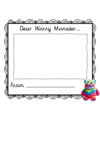 Worry Monster Templates & Poem | Teaching Resources