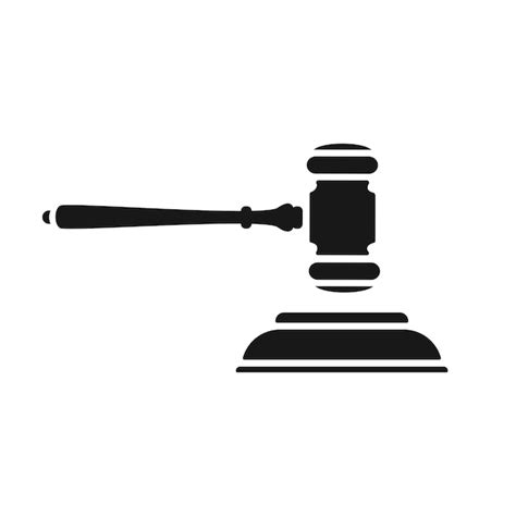 Premium Vector | Judges gavel silhouette