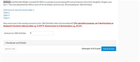 Solved Click here to view the factor table 1. Table 2 Table | Chegg.com