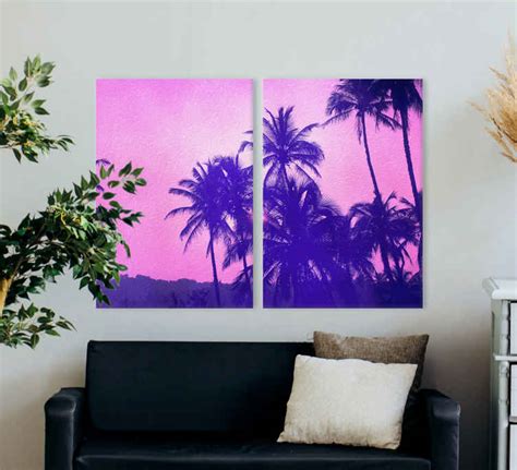 Cute shades of purple design Office canvas art - TenStickers