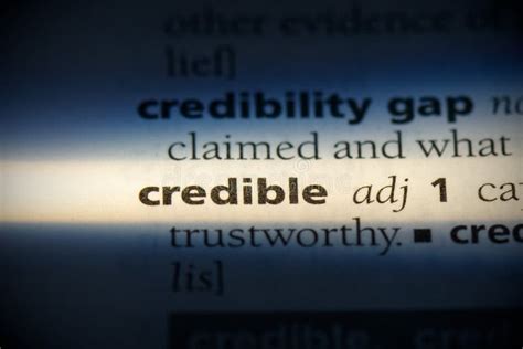 Credible stock photo. Image of closeup, etymology, isolated - 161577184