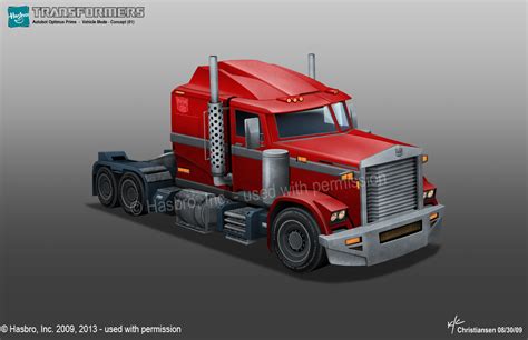 Transformers Prime Optimus Prime Truck Mode Preliminary Concept Image ...