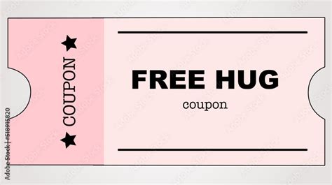 Free hug coupon. Stock Vector | Adobe Stock