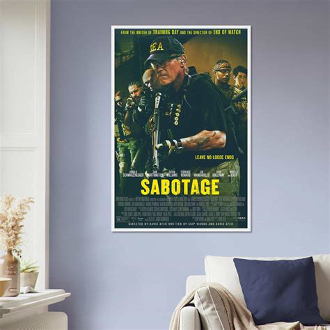 Sabotage Movie Poster, Sabotage Classic Movie Poster - Citiesbox