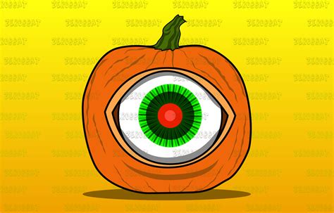 Scary Pumpkin Spooky Eyes Halloween Graphic by zerobbat · Creative Fabrica