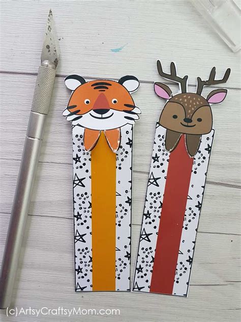 Back to School Printable Animal Bookmarks