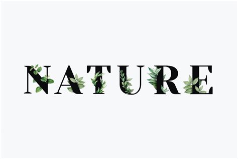 Botanical NATURE psd word typography | free image by rawpixel.com / Aum ...